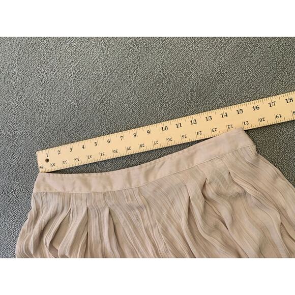 Free People Women's L Flowy Shorts Beige Cropped Culottes Crochet Lace Hem - Picture 4 of 14